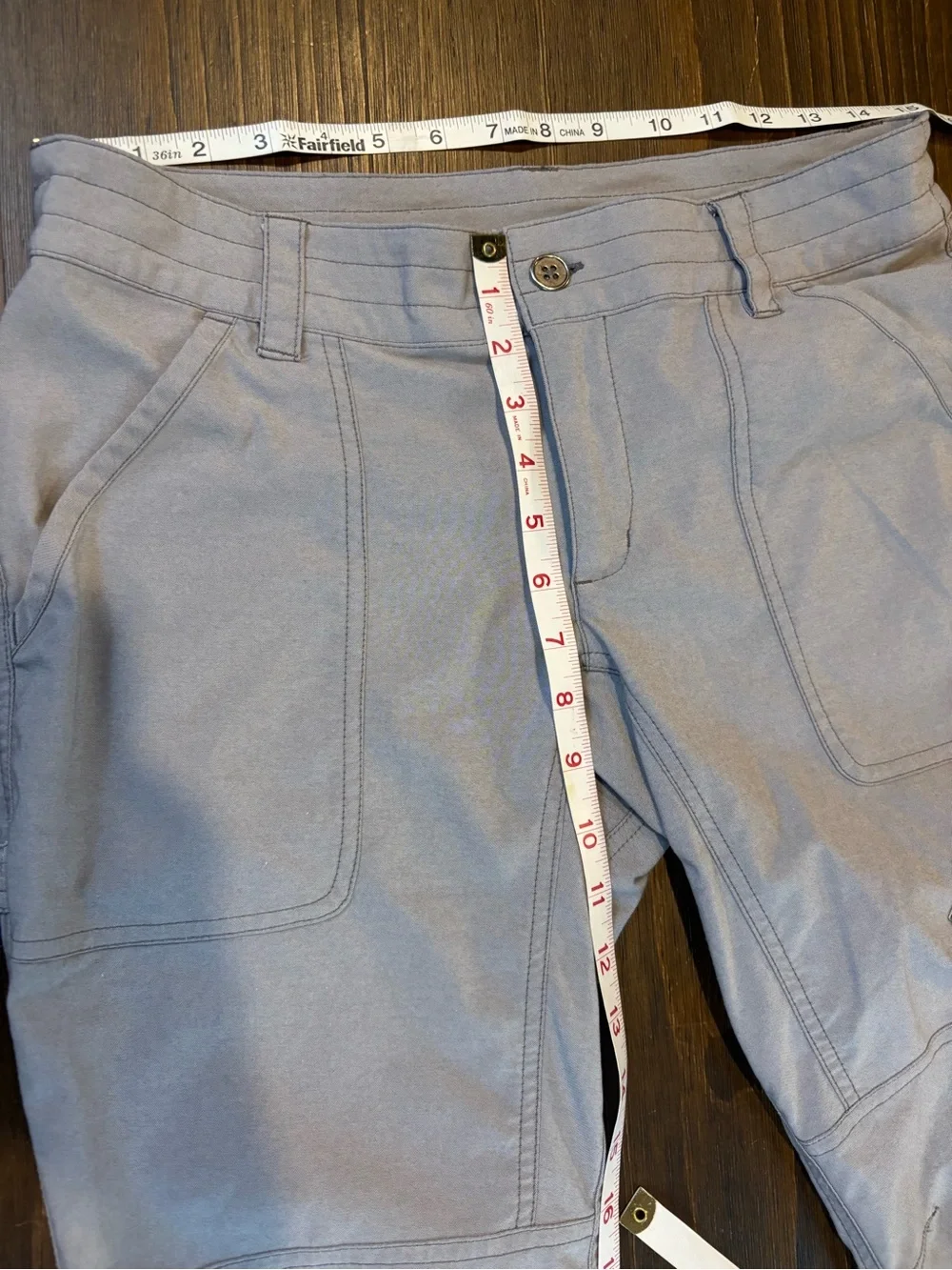 Columbia Womens Light Gray Cropped Cargo Pants Size 8